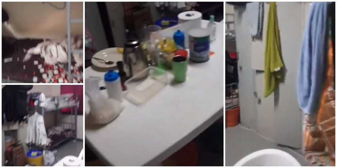 Social media reacts to video of apartment of Nigerian based in Dubai, bunk bed and rubber table was seen