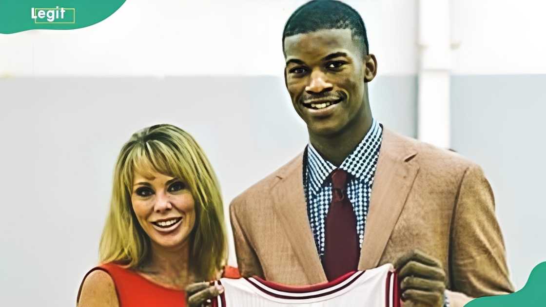 Michelle Lambert and Jimmy Butler Michelle Lambert and Jimmy Butler