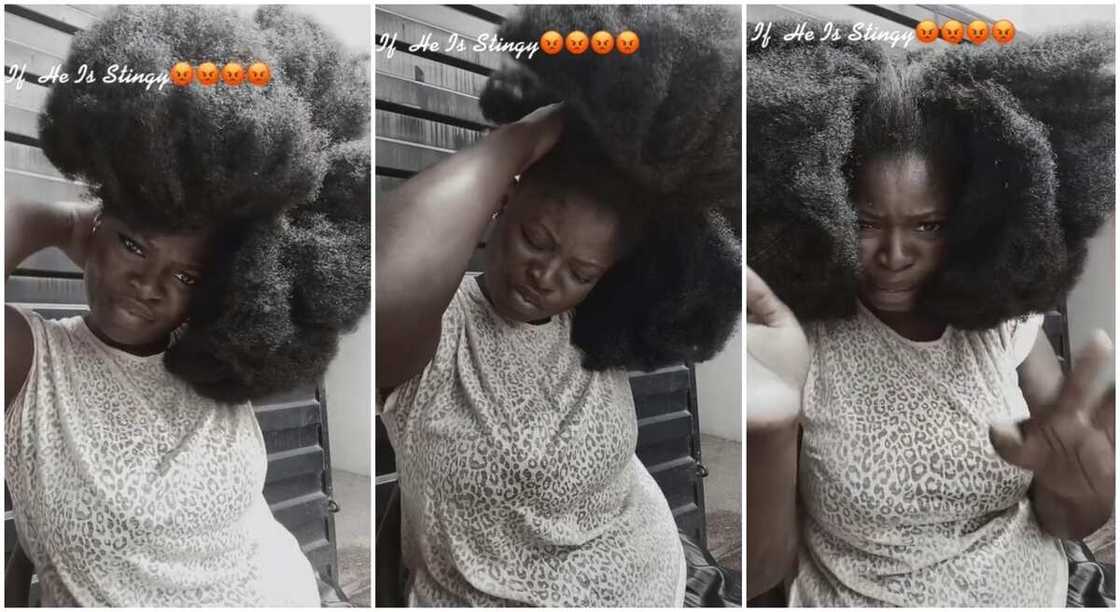 Pretty black African lady with stunning dark, thick natural hair. Pretty black African lady with stunning dark, thick natural hair.