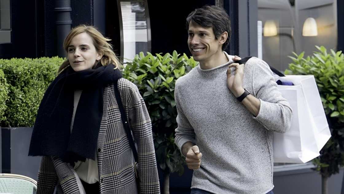 Emma Watson and William 'Mack' Knight were pictured walking together in London, United Kingdom. Emma Watson and William 'Mack' Knight were pictured walking together in London, United Kingdom.