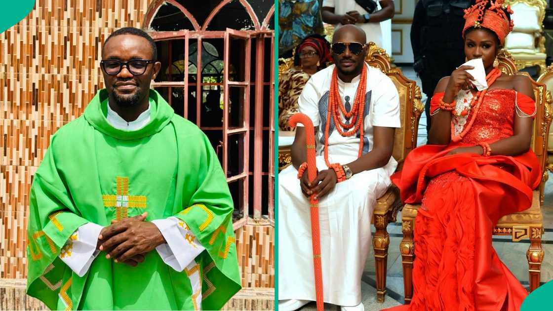 A reverend father advises 2Baba on his marital drama