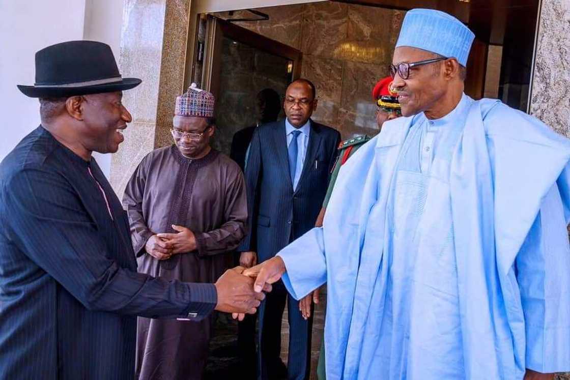 Buhari holds closed-door meeting with Jonathan in Abuja