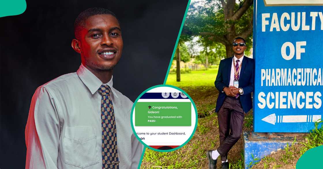 Pharmacy student reacts as he graduates with pass from University of Ilorin. Pharmacy student reacts as he graduates with pass from University of Ilorin.