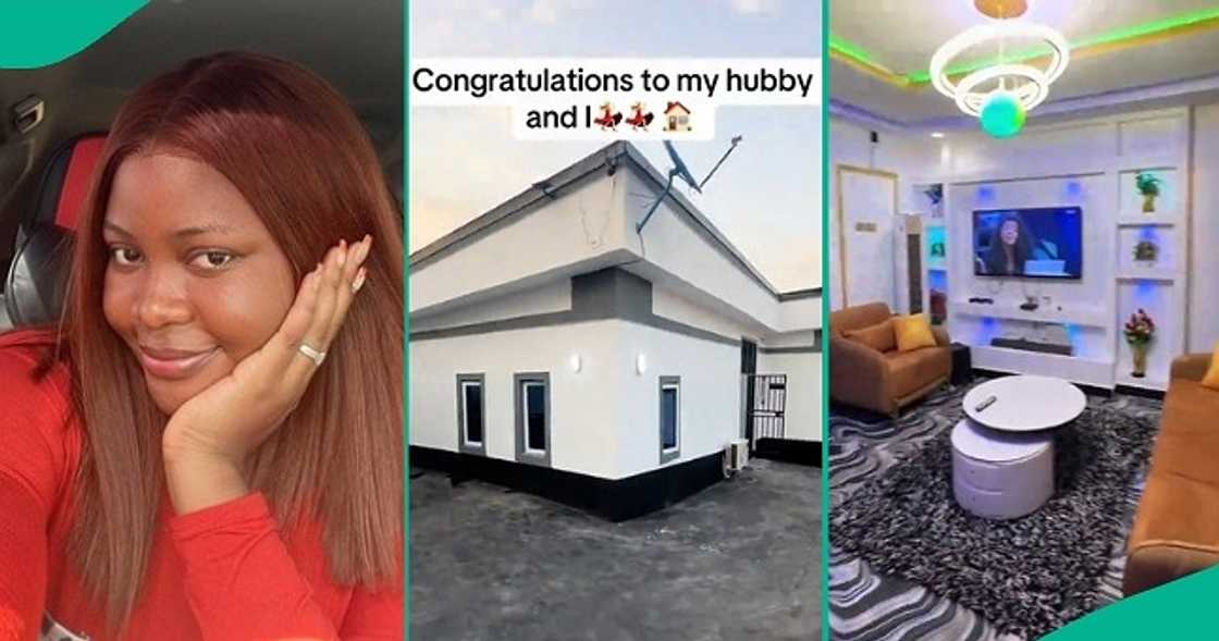 Lady shows off her family's new house