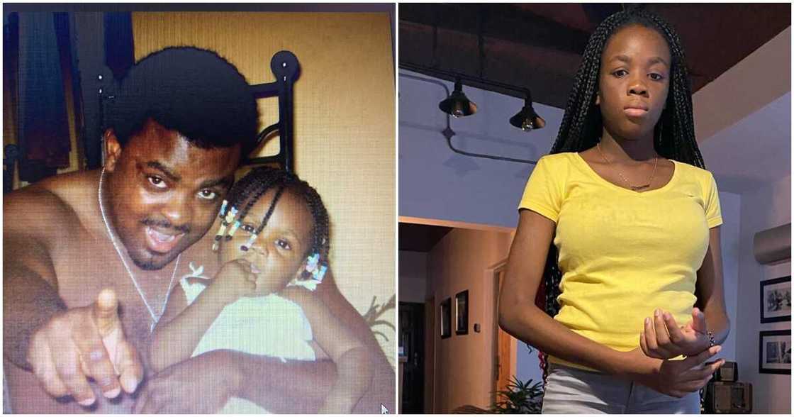 Meet one of Kunle Afolayan's pretty daughters as he marks her 14th birthday