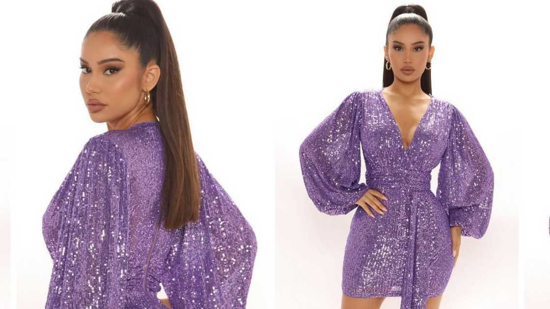 Sleeve midi sequins dress Sleeve midi sequins dress