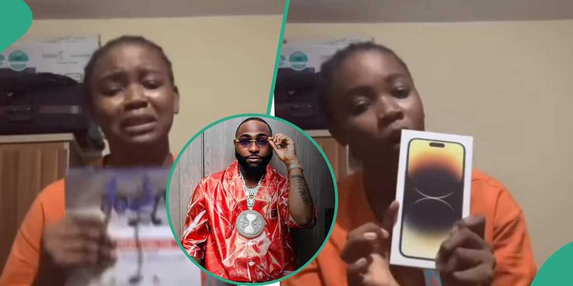 Lady Davido gave N2 million gets iPhone 14 Pro Max.