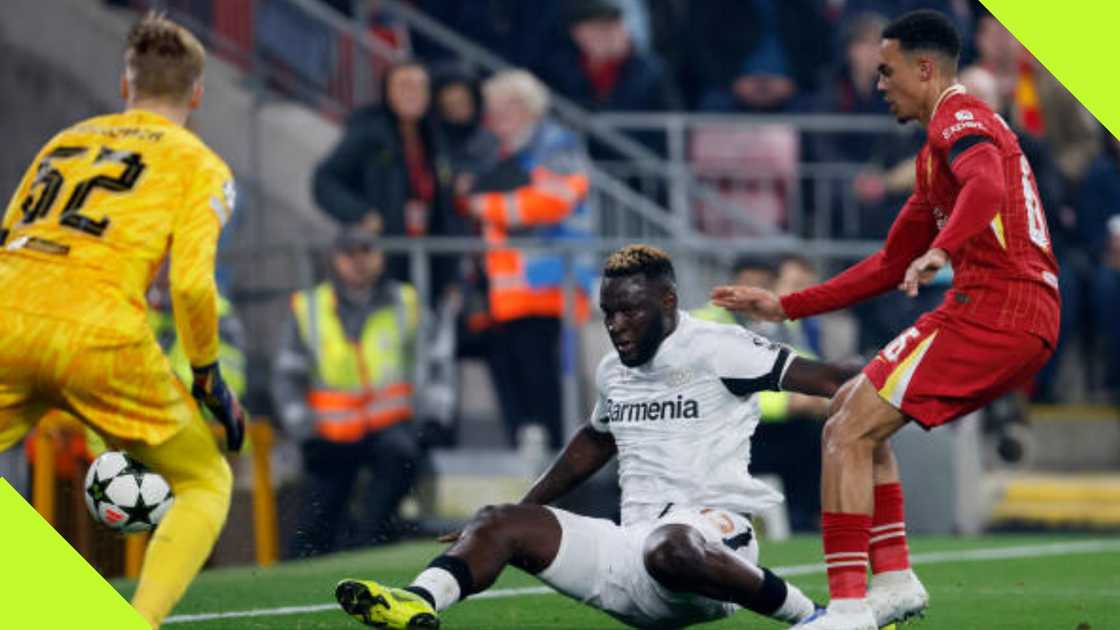 Victor Boniface, Bayer Leverkusen, UEFA Champions League, Liverpool Victor Boniface, Bayer Leverkusen, UEFA Champions League, Liverpool