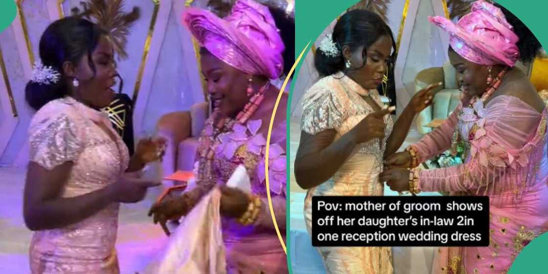 Bride's mother-in-law shows off her dress Bride's mother-in-law shows off her dress