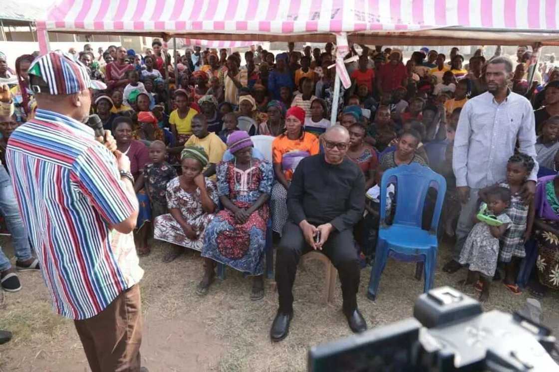 Peter Obi visits IDPs, IDP camp in Benue Peter Obi visits IDPs, IDP camp in Benue