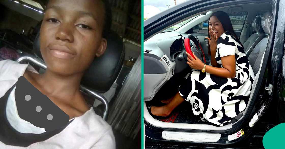 Lagos street trader shares how she acquired car before 24.