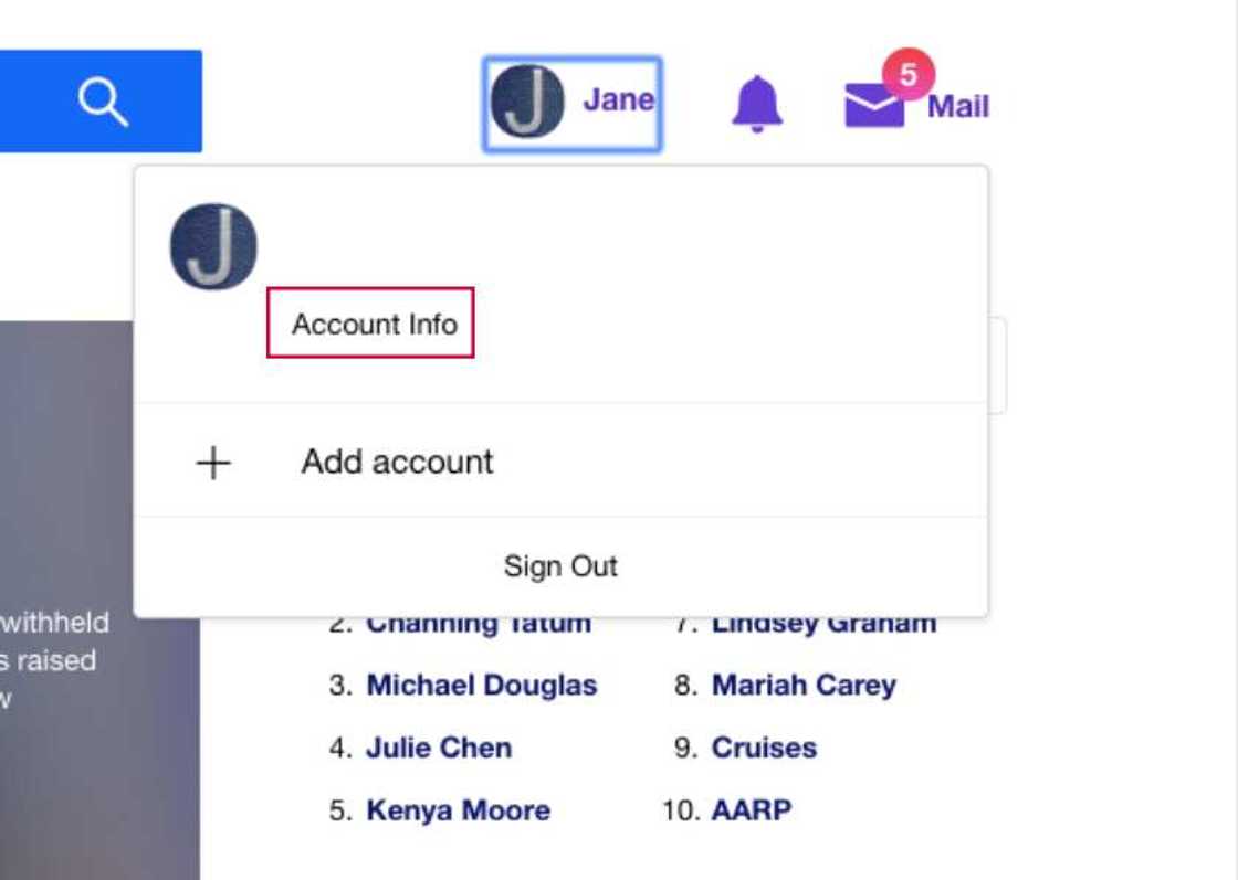 Account info Account info