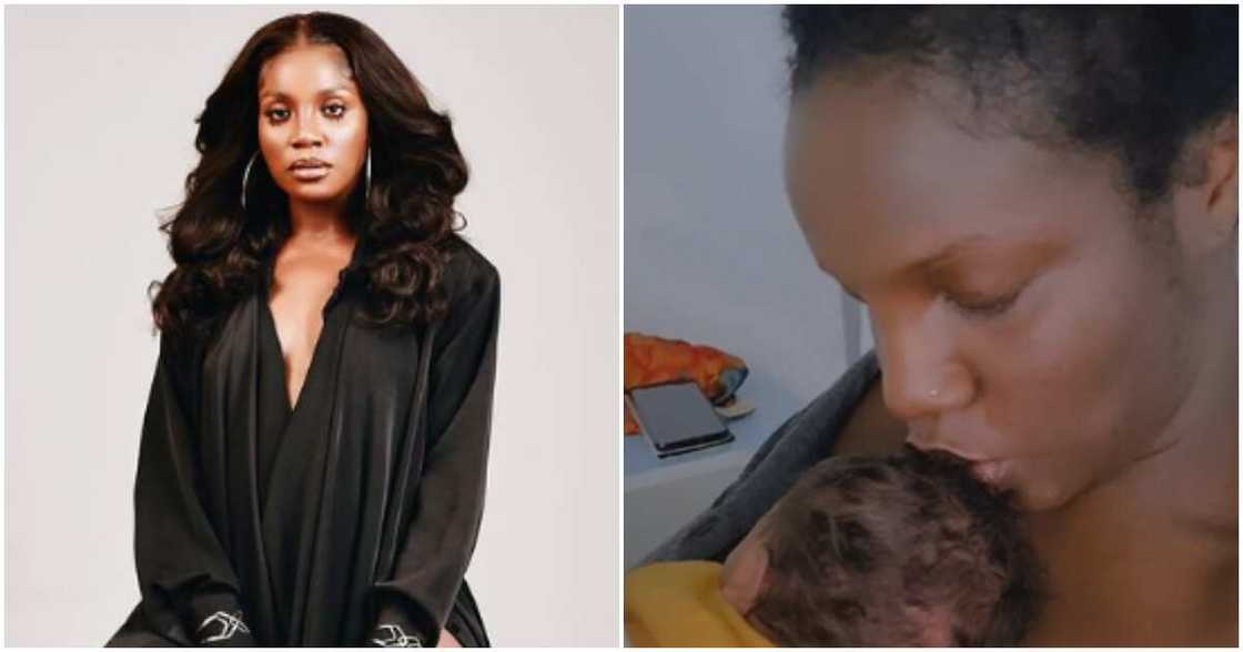 Seyi Shay shows off her baby Seyi Shay shows off her baby