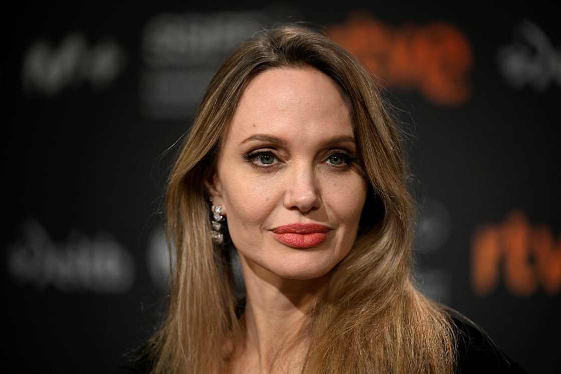 US actress Angelina Jolie speaks during the 73rd San Sebastian International Film Festival