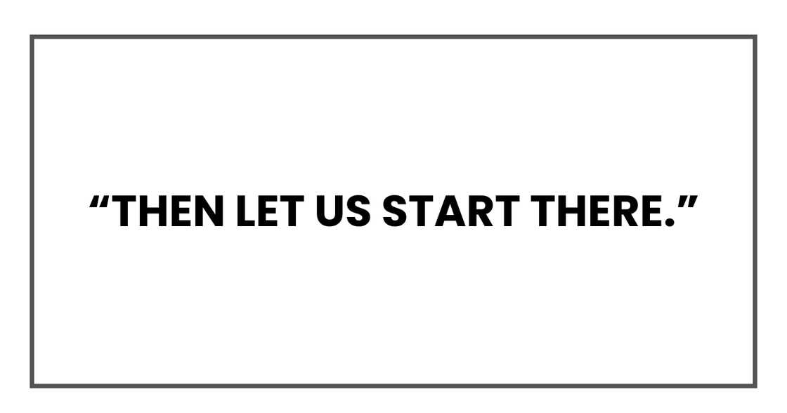 Then let us start there