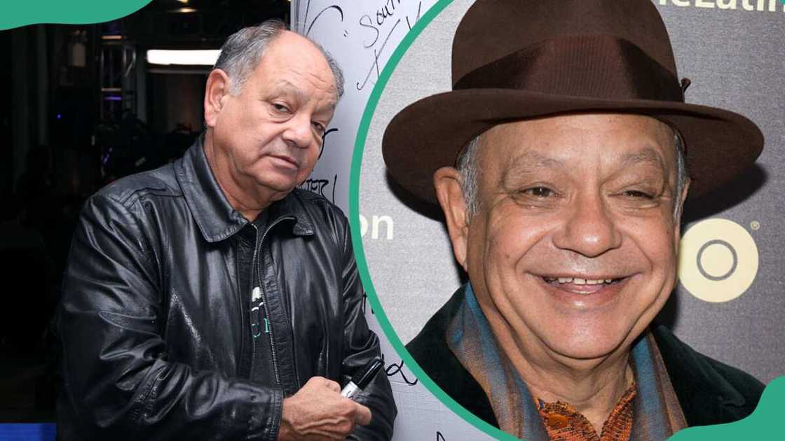 Cheech Marin at AOL HQ in New York City (L)Comedian Marin at Hudson Theatre (R)