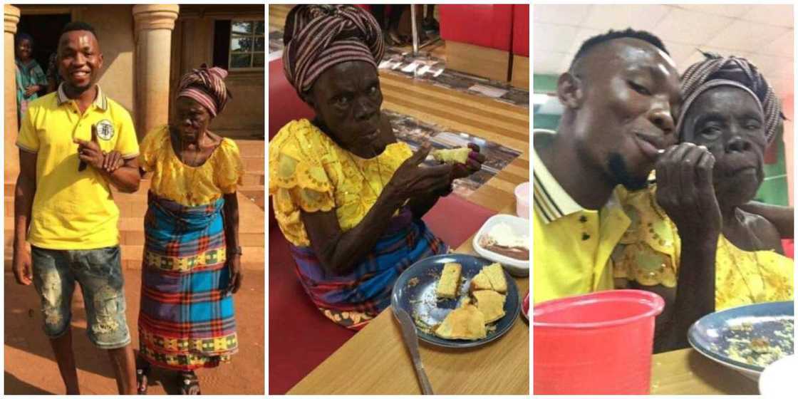 Man melts hearts online as he takes his grandmother out on Christmas Day Man melts hearts online as he takes his grandmother out on Christmas Day