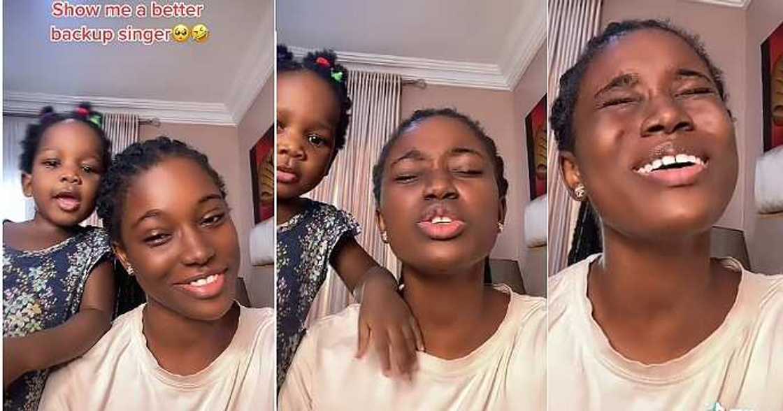 Little girl sings, beautiful voices Little girl sings, beautiful voices