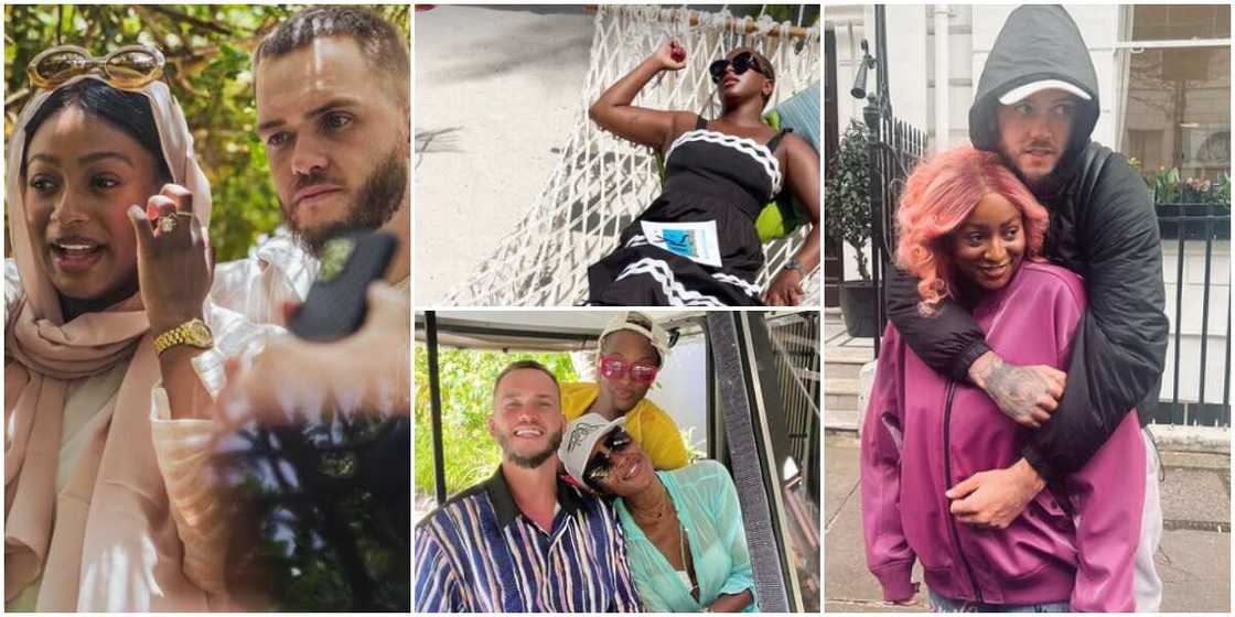 DJ Cuppy and Fiancé, DJ Cuppy with Naomi Campbell and Fiancé in Maladives, DJ Cuppy and Fiancé in UK DJ Cuppy and Fiancé, DJ Cuppy with Naomi Campbell and Fiancé in Maladives, DJ Cuppy and Fiancé in UK