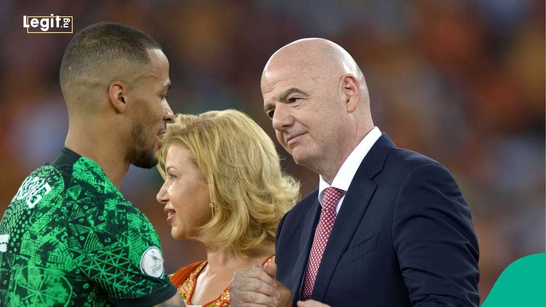 Gianni Infantino, William Troost-Ekong, FIFA, Nigeria, Football, Africa. Gianni Infantino, William Troost-Ekong, FIFA, Nigeria, Football, Africa.