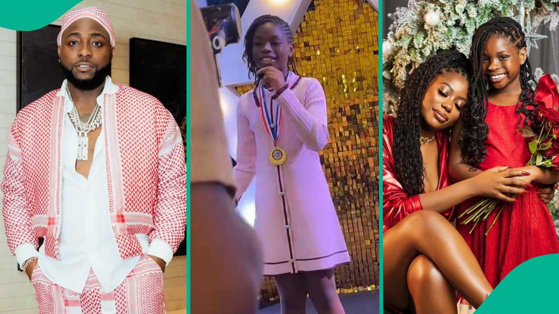 Davido expresses excitement as his first daughter, Imade, wins school talent show, receives N100,000 cash prize and a medal. Davido expresses excitement as his first daughter, Imade, wins school talent show, receives N100,000 cash prize and a medal.