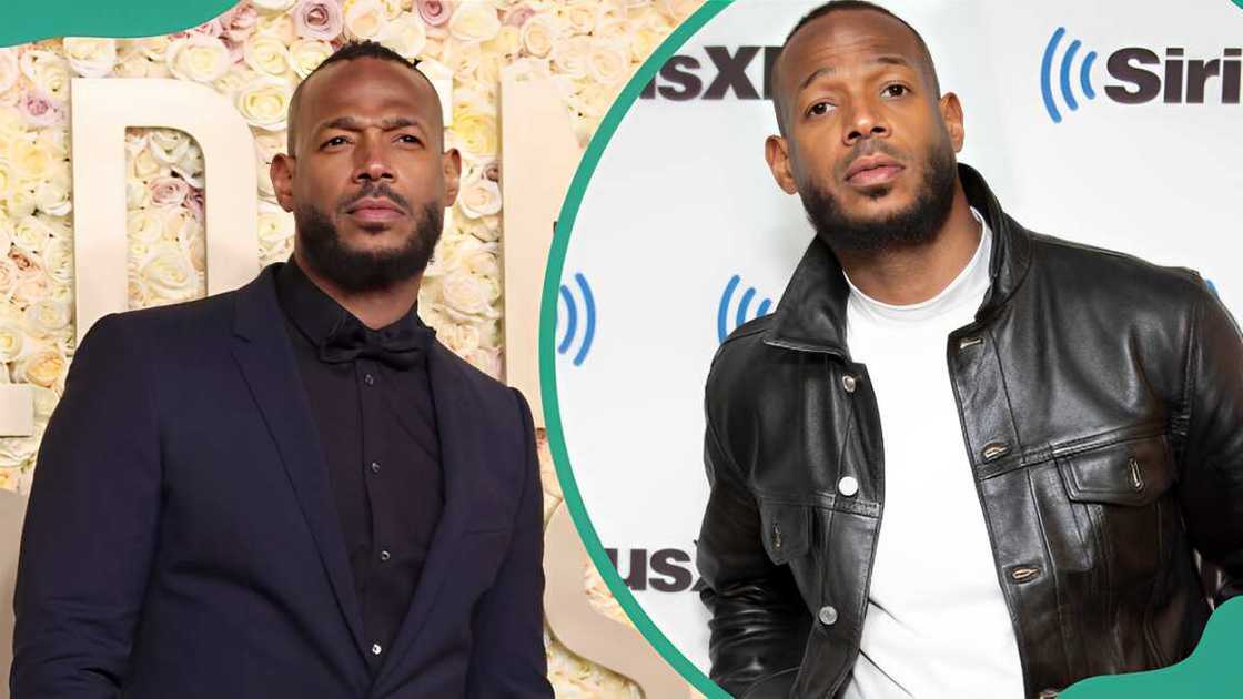 Marlon Wayans at The Beverly Hilton in Beverly Hills, California (L). Marlon Wayans at SiriusXM Studios in New York City (R). Marlon Wayans at The Beverly Hilton in Beverly Hills, California (L). Marlon Wayans at SiriusXM Studios in New York City (R).