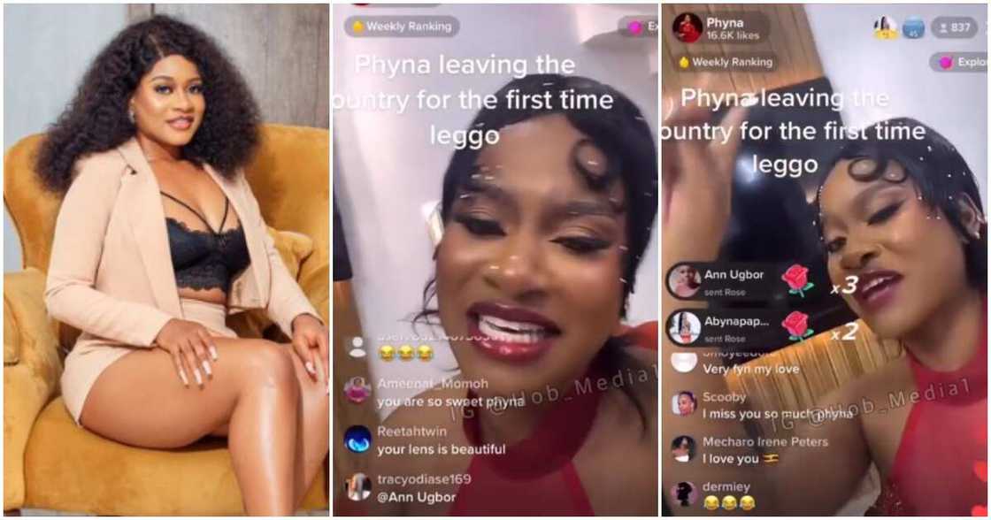 BBNaija star Phyna leaves Nigeria for the first time. BBNaija star Phyna leaves Nigeria for the first time.