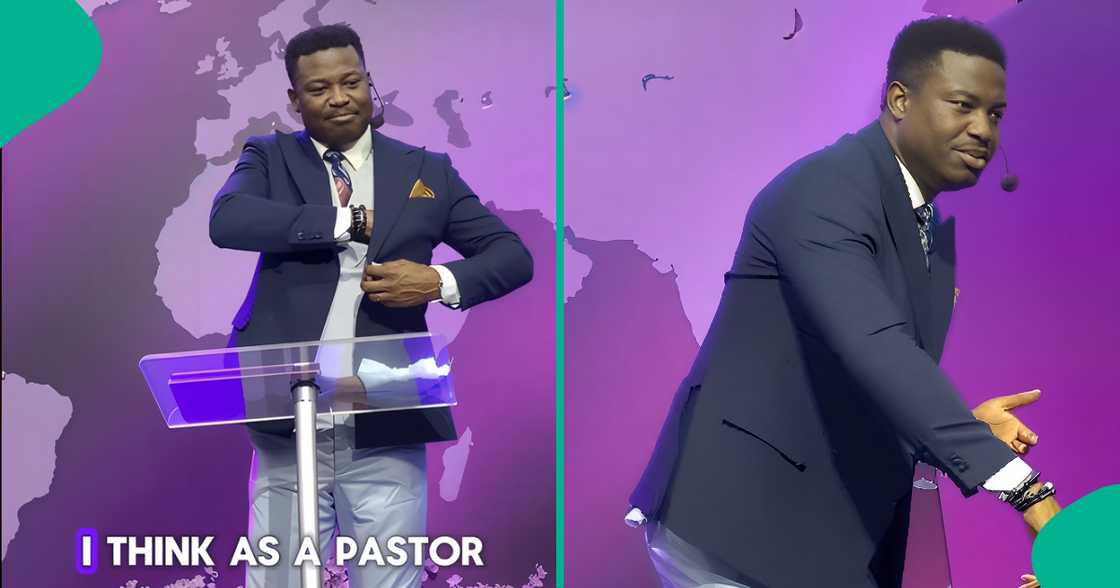 Nigerian pastor pulls out pack of cigarettes during ministration to teach members something, video trends Nigerian pastor pulls out pack of cigarettes during ministration to teach members something, video trends