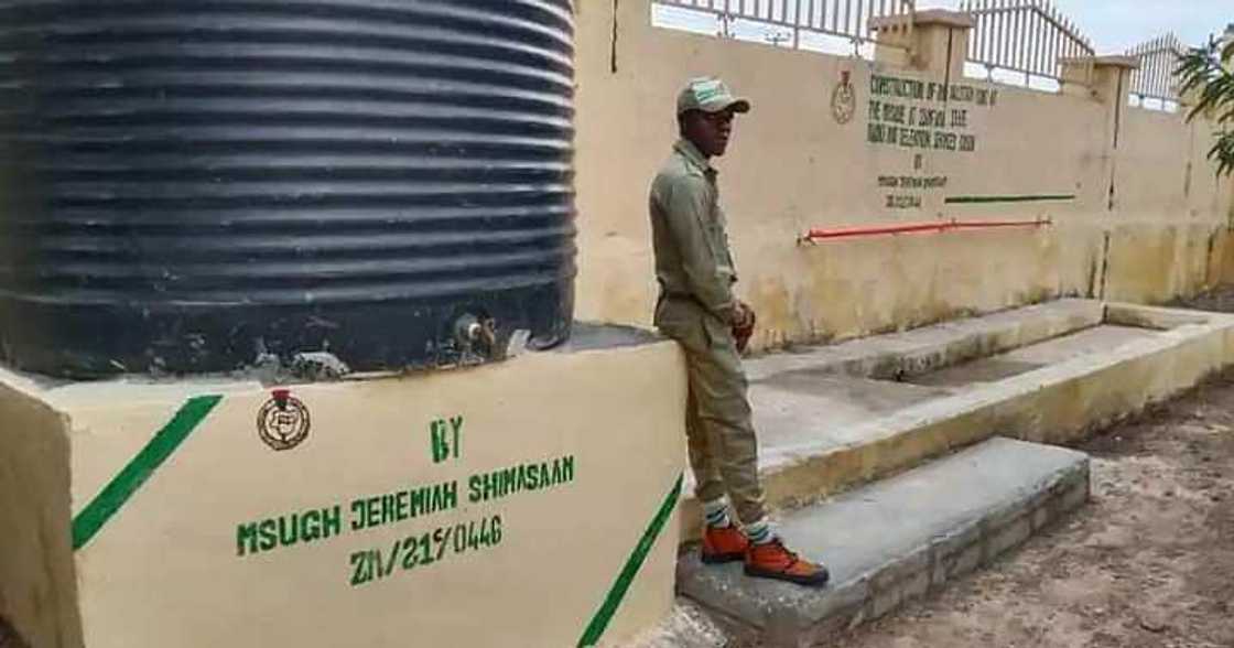 Corps member, renovates mosque, Zamfara Corps member, renovates mosque, Zamfara