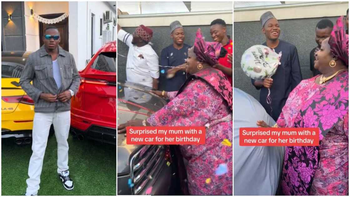 Birthday gift idea/Man got car for mum. Birthday gift idea/Man got car for mum.