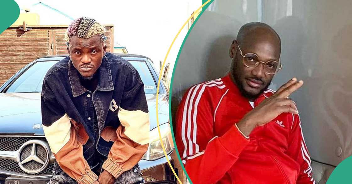 Portable and 2baba meet at Seyi Vodi’s 50th birthday party in Abuja.
