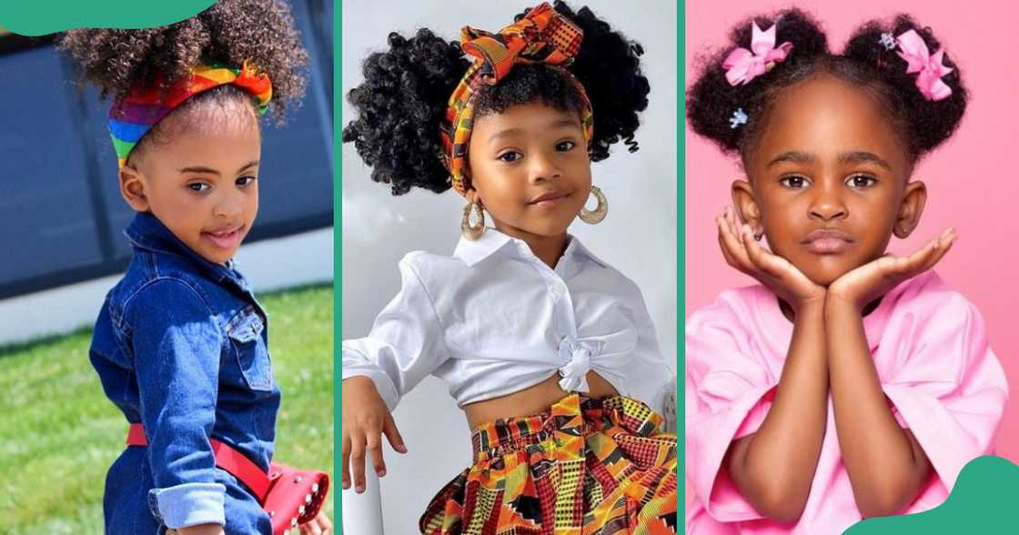 Kids’ accessorised puffs with colourful embellishments