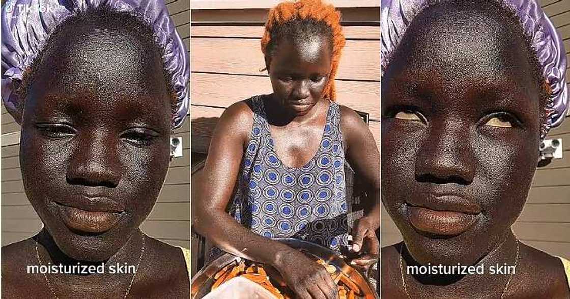 Lady with unique skin tone, melanin Lady with unique skin tone, melanin