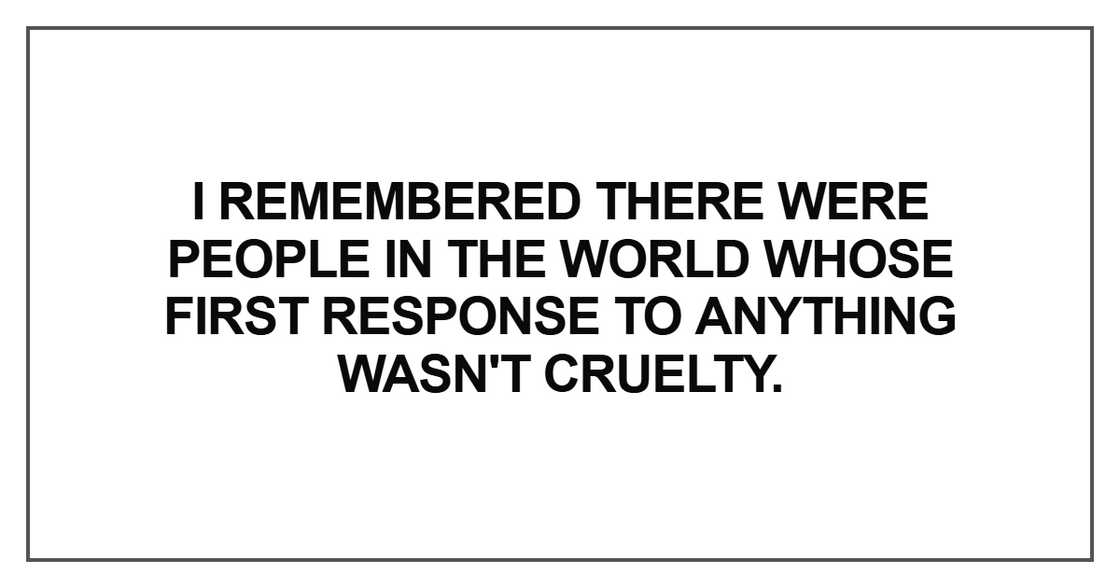 I remembered there were people