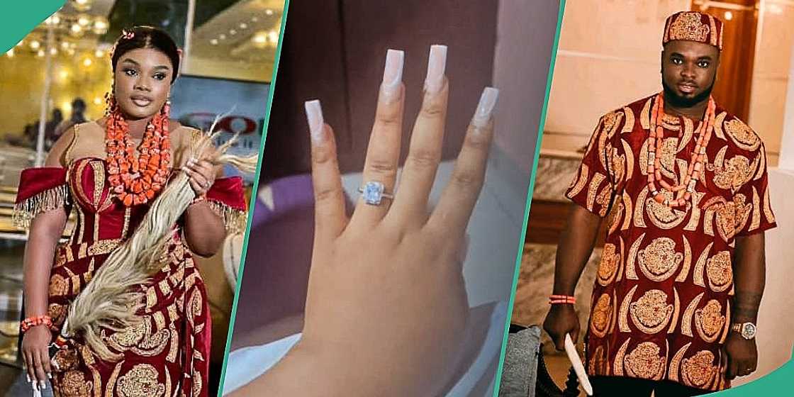 Lady marries man who sent her a message on TikTok