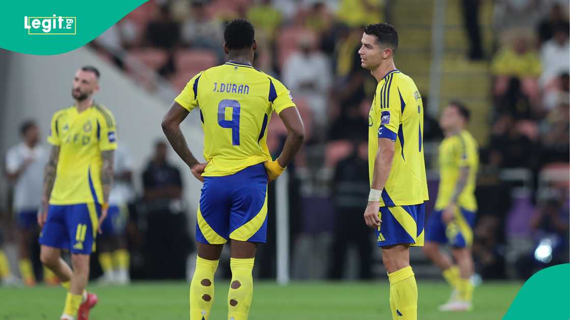 Marcelo Brozovic, Jhon Duran, Cristiano Ronaldo, Al-Nassr, Kawasaki Frontale, Saudi Arabia. Marcelo Brozovic, Jhon Duran, Cristiano Ronaldo, Al-Nassr, Kawasaki Frontale, Saudi Arabia.