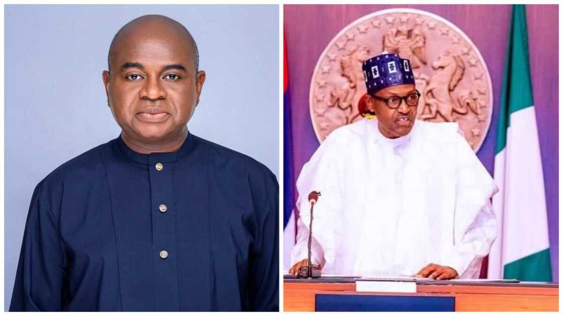 MoghaIu, jokes, says he forgot to inform Buhari he is running for president. MoghaIu, jokes, says he forgot to inform Buhari he is running for president.