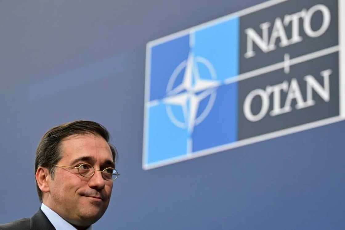 Spanish Foreign Minister Jose Manuel Albares Bueno is seen at a meeting of NATO foreign ministers in Brussels is May 2022 Spanish Foreign Minister Jose Manuel Albares Bueno is seen at a meeting of NATO foreign ministers in Brussels is May 2022