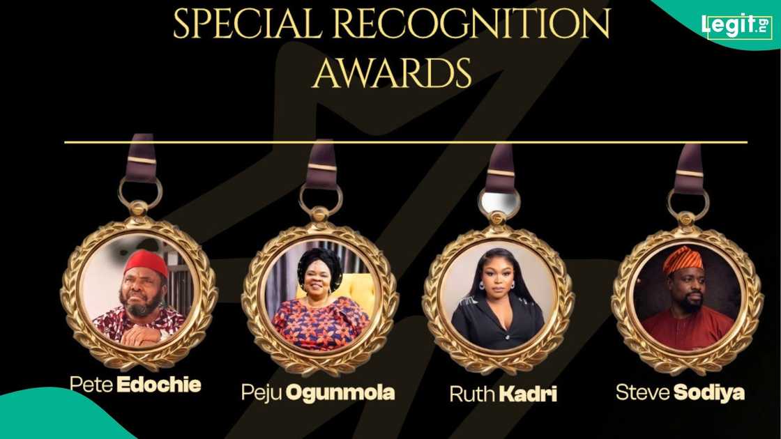 Pete Edochie, Ruth Kadiri among stars to receive top honours at 2026 BON Awards