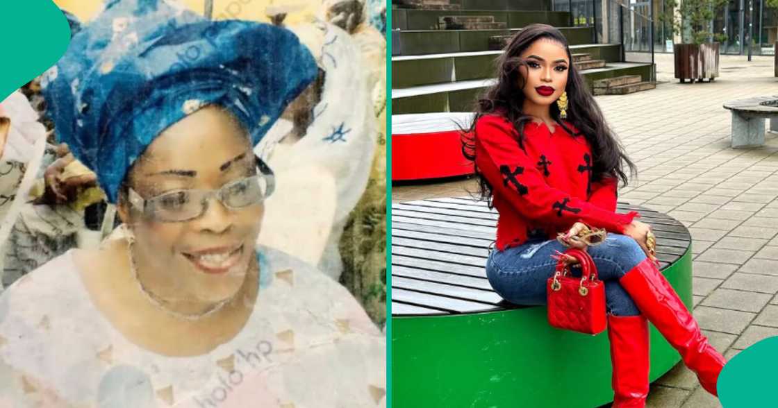 Bobrisky shares an emotional post about his late mother. Bobrisky shares an emotional post about his late mother.