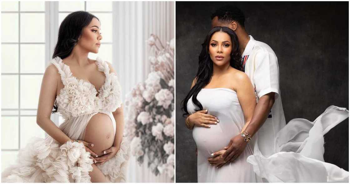 BBNaija star Maria Chike Benjamin and her baby daddy Maria Chike's maternity photo shoot.