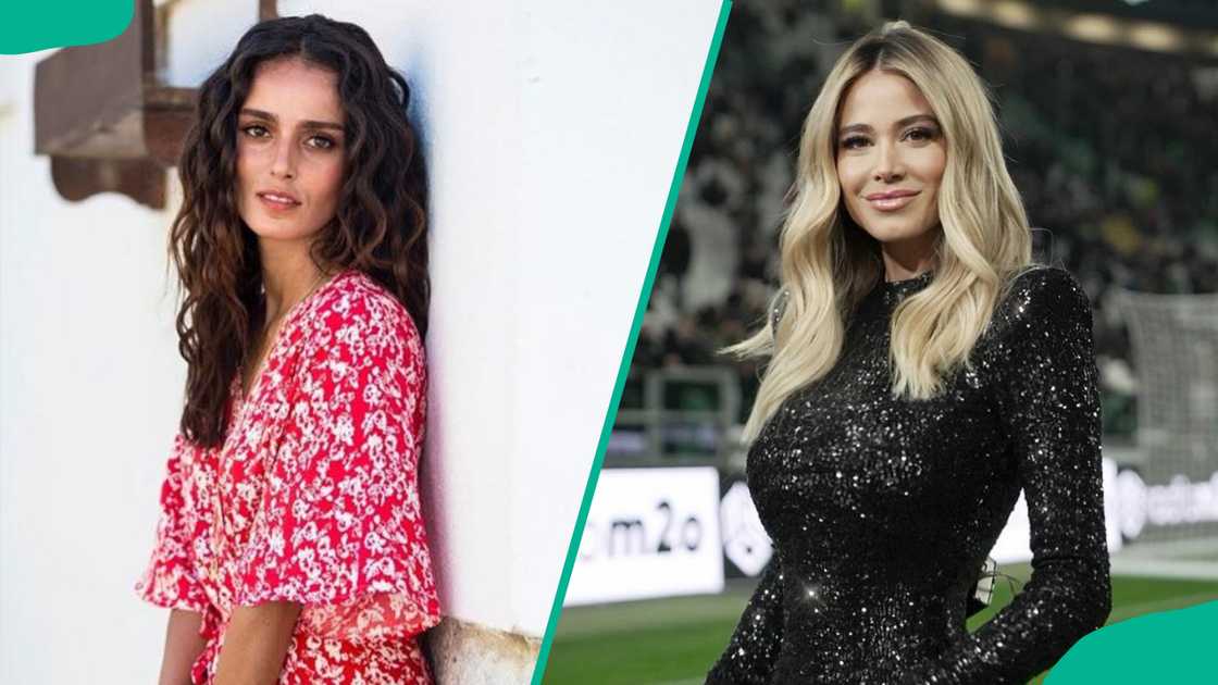 Bestemsu Özdemir leaning on a pillar and Diletta Leotta standing in a sports stadium Bestemsu Özdemir leaning on a pillar and Diletta Leotta standing in a sports stadium