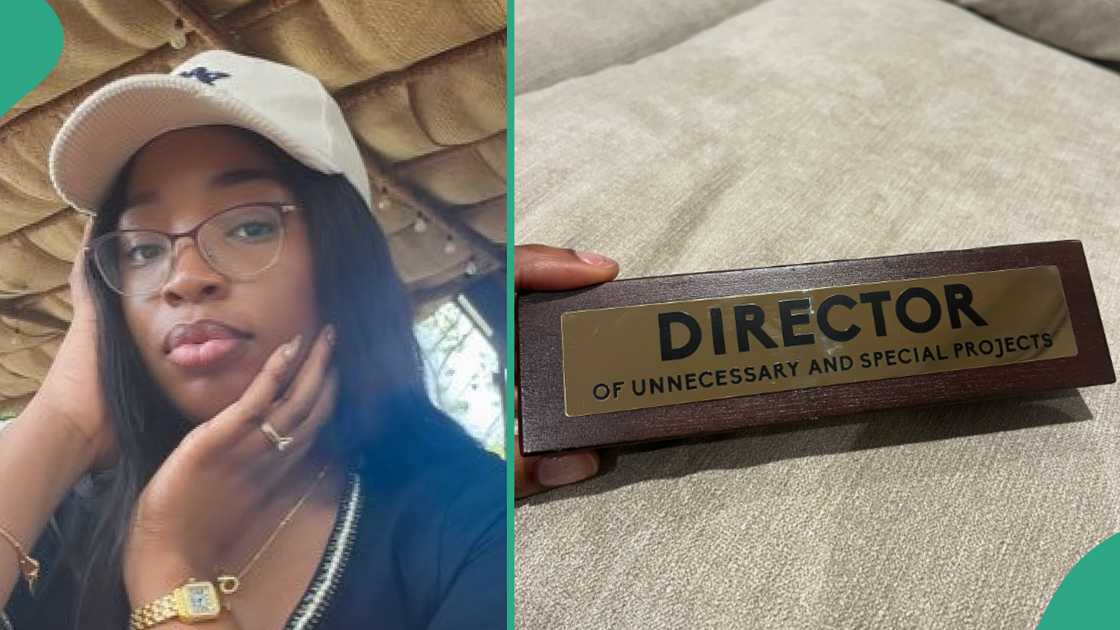 Lady gets a job from her husband. Lady gets a job from her husband.