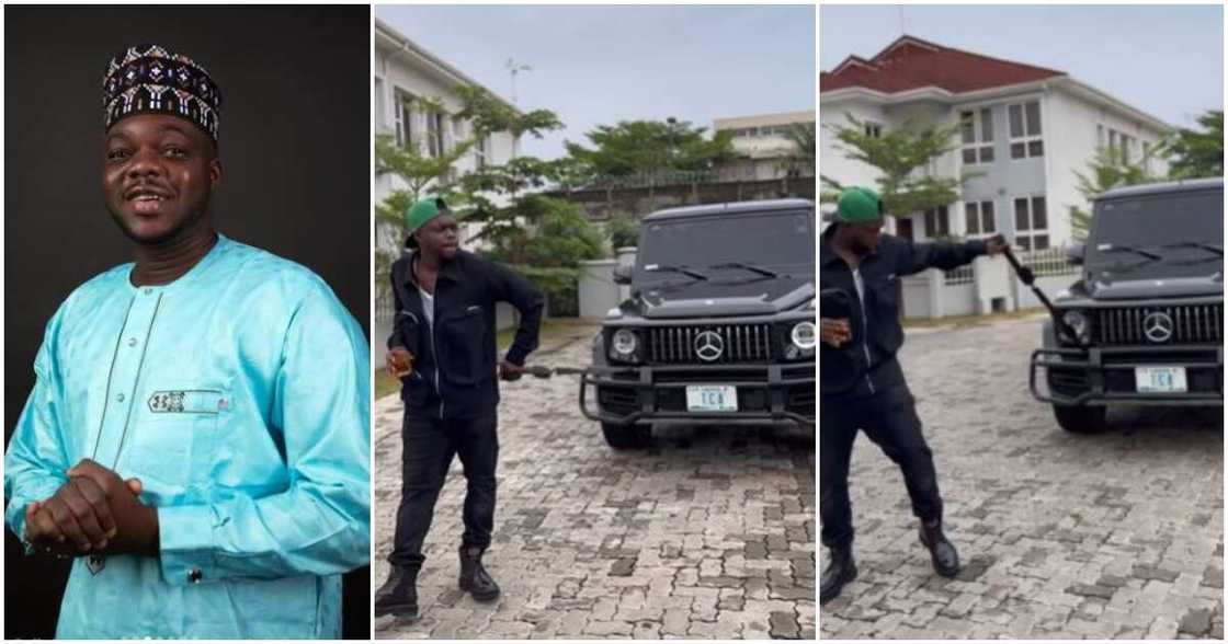 Photos of Cute Abiola and his new ride