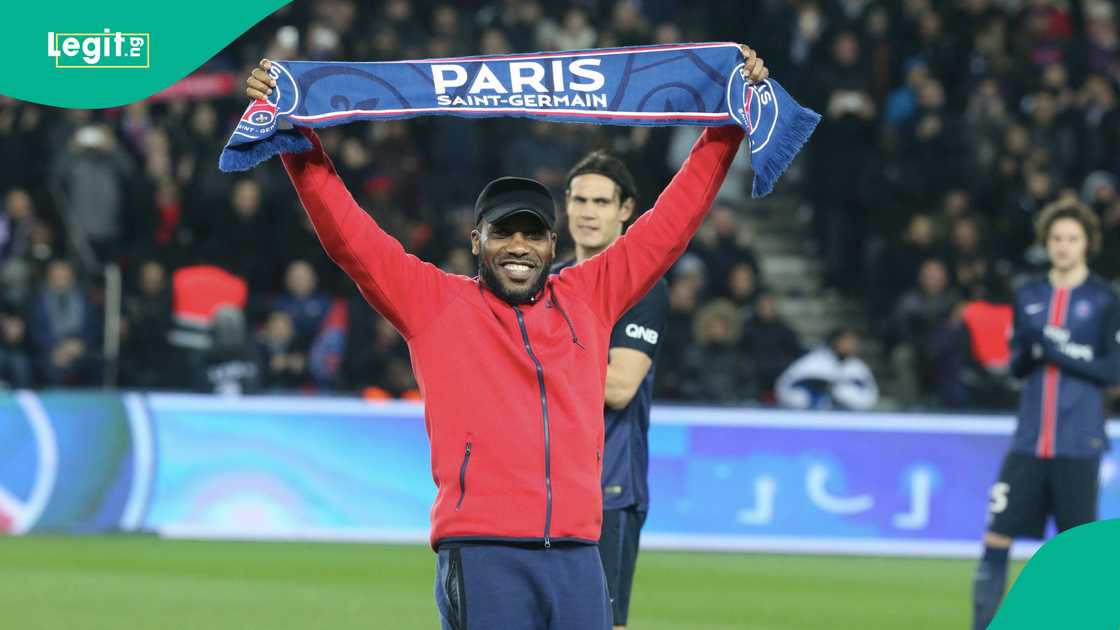 Jay Jay Okocha played alongside Ronaldinho at PSG Jay Jay Okocha played alongside Ronaldinho at PSG