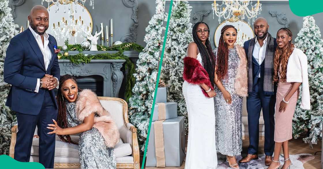 Nollywood actress Dakore Egbuson-Akande shares her family picture in Christmas celebration mood