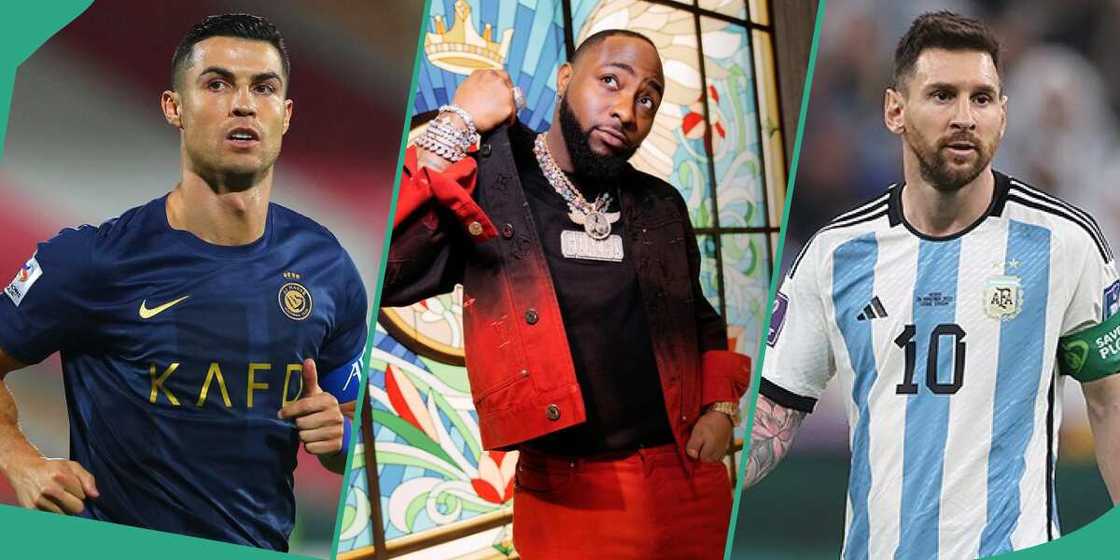 Ronaldo, Davido, Messi