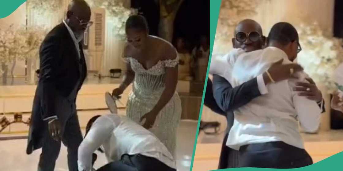 The man prostrated for his father-in-law The man prostrated for his father-in-law