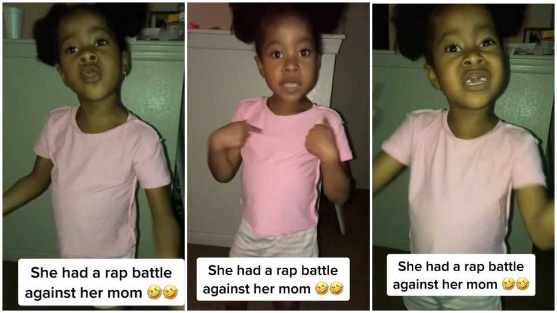 Little girl rap battle with mum