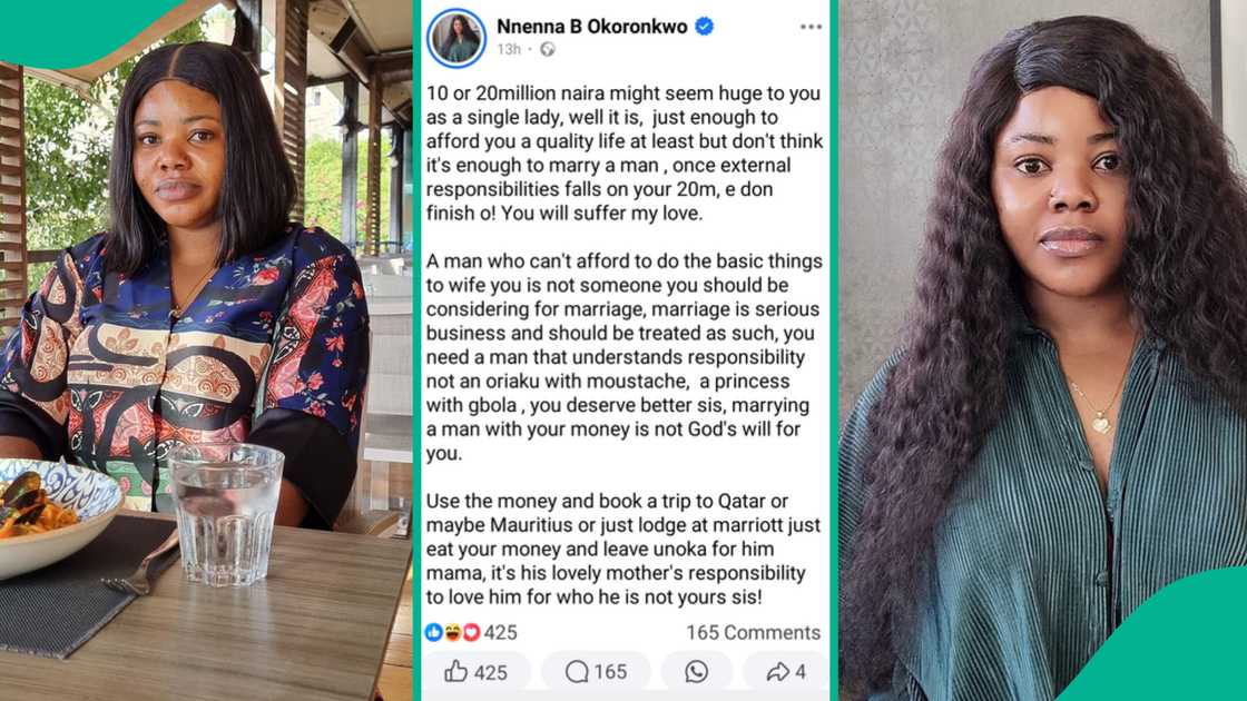 Nigerian lady cautions women against using their money to marry a man, generates mixed reactions Nigerian lady cautions women against using their money to marry a man, generates mixed reactions